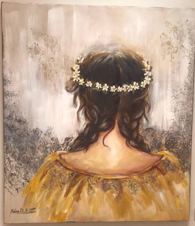 A work by Jordanian artist Mahan Abu Samaan (Photo by Suzanna Goussous)