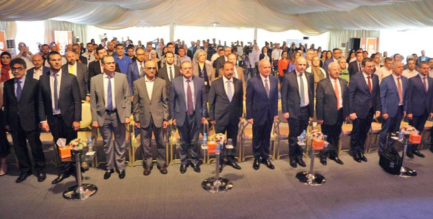 Officials and representatives from the private sector during a ceremony to launch Orange Jordan’s Coding Academy  (Photo courtesy of Orange Jordan)