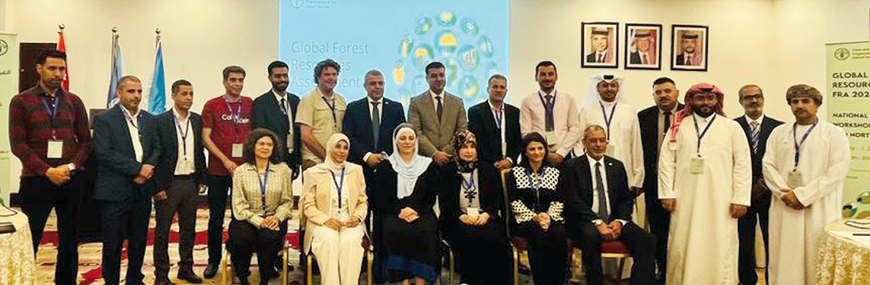 HRH Princess Basma bint Ali poses for a group photo during a workshop organised by the Food and Agriculture Organisation of the United Nations (Photo courtesy of FAO)