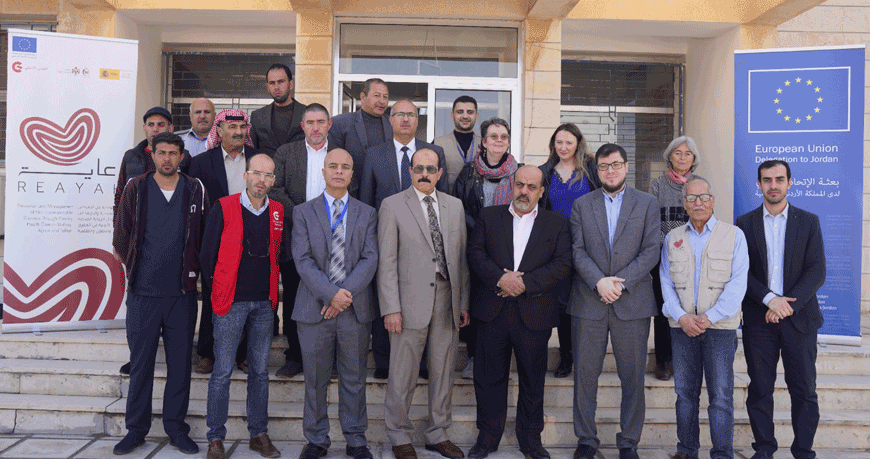 Guests pose for a photo during the handover ceremony for clinics that have undergone renovation and maintenance under the ‘Care’ project (Petra photo)