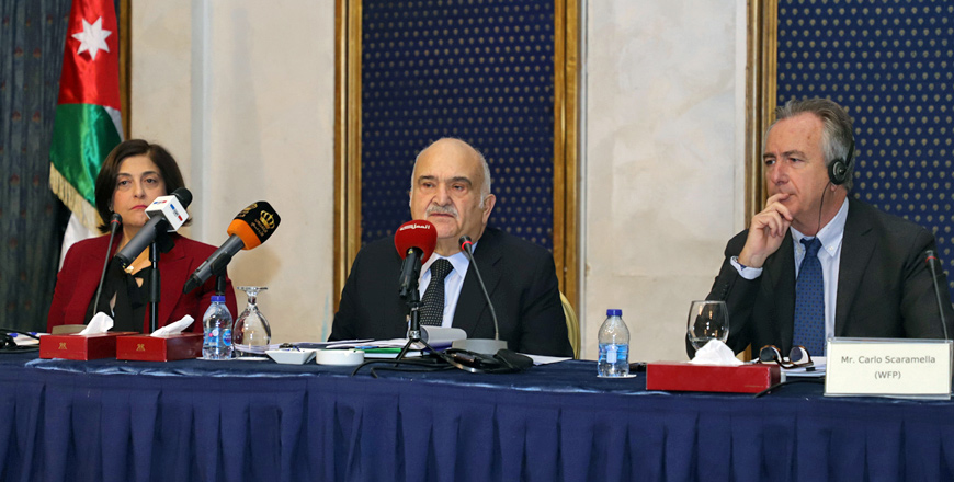 HRH Prince Hassan attends the launch of a review for Sustainable Development Goal 2, or ‘zero hunger’ (Petra photo)