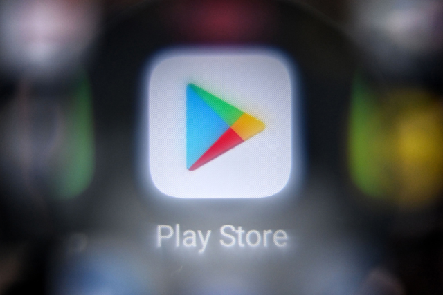   This photo shows a smart phone screen bearing the Google Play store application logo (AFP file photo)