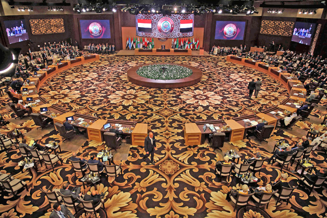 A general view shows the Arab League summit at the Dead Sea on Wednesday (AFP photo)