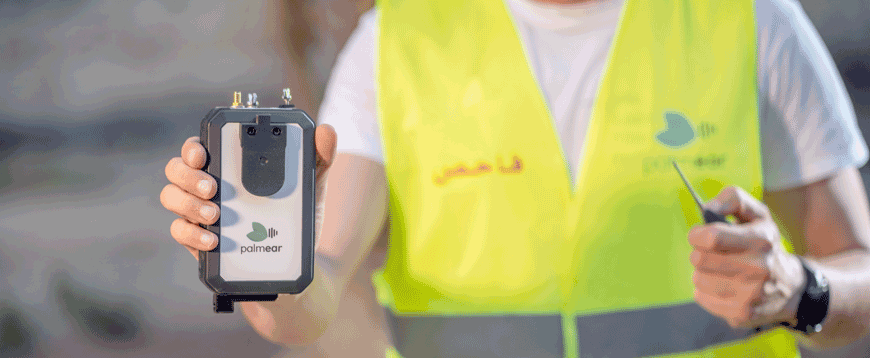 Palmear, Zeid Sinokrot’s startup, currently deploys a portable sensor to detect palm weevil infection (Photo courtesy of Zeid Sinokrot)