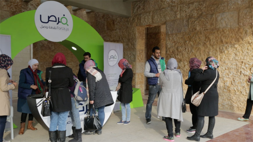 The King Abdullah II Fund for Development has conducted several campaigns at universities to promote its forus.jo platform (Photo courtesy of KAFD)