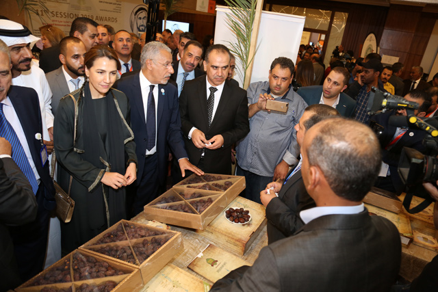 Minister of Agriculture and Environment Ibrahim Shahahdeh on Sunday inaugurates the 1st international date festival (Photo by Sahem Rababaah)