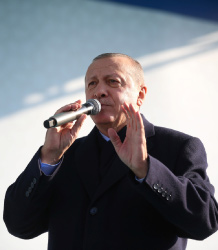 Turkish President Recep Tayyip Erdogan speaks during an opening ceremony in Istanbul, Turkey, on Sunday (Reuters photo)