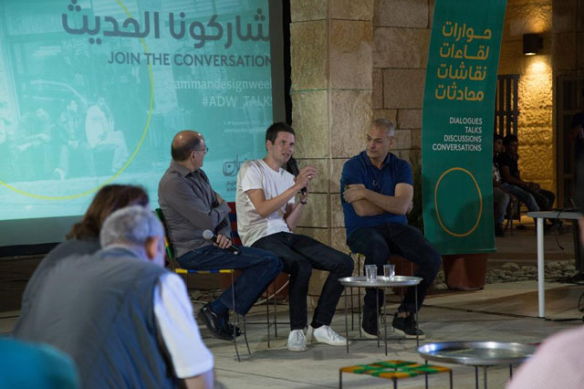 British curator Max Fraser speaks during a discussion held at the Jordan Museum on Monday as part of the Amman Design Week (Photo courtesy of ADW)
