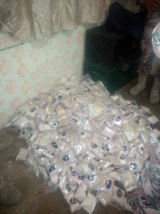 Drugs seized by Border Guards on Friday (Photo courtesy of JAF)