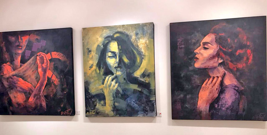 Jordanian artist Leena Baker says each painting sends a special message to its viewers (Photo by Suzanna Goussous)