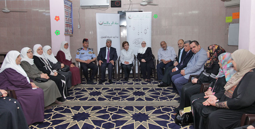 HRH Princess Basma meets with women from the Zakat Committee in Zarqa on Monday  (Photo courtesy of JOHUD)