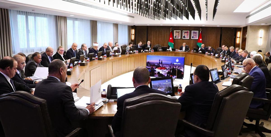 Prime Minister Jafar Hassan chairs a Cabinet meeting on Tuesday, during which a decision was made to extend a 75-per-cent exemption from fees on agricultural and horticultural goods prepared for export (Petra photo)