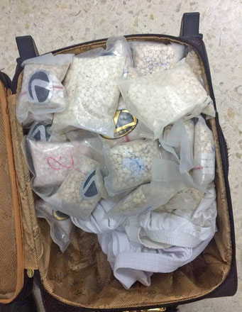 Drugs seized by Anti-Narcotics Agents at land and air checkpoints recently (Petra photo)