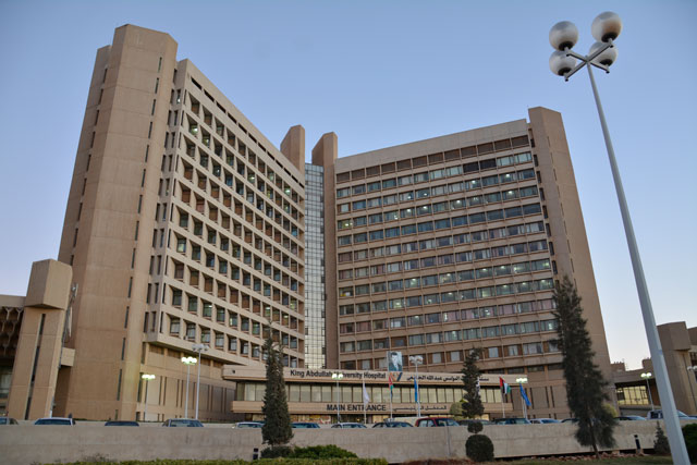 King Abdullah I University Hospital in Irbid, 80km north of Amman, is among the hospitals receiving Syrian refugees (Photo by Amjad Ghsoun)