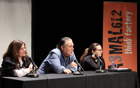 Panellists discuss the role of art in confronting extremism at the Royal Cultural Centre on Sunday (Photo courtesy of Karama Film Festival)
