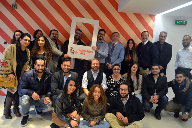 Mercy Corps and the technology hub iPARK’s ‘Generation Impact’ incubator team pose for photo on Thursday  (Photo by Ana V. Ibáñez Prieto)