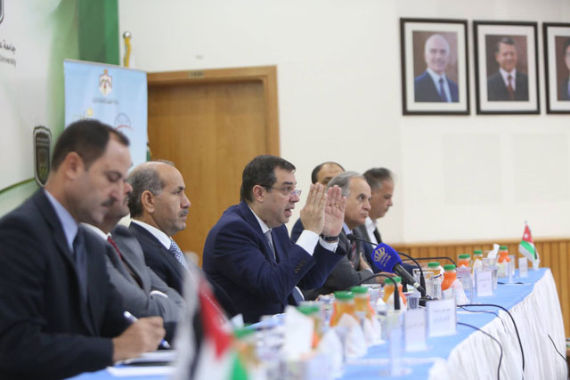 Planning and International Cooperation Minister Imad Fakhoury speaks during a meeting with local community representatives in Ajloun on Thursday (Photo courtesy of Ministry of Planning and International Cooperation)