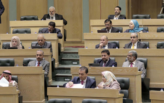 Deputies are seen during a Lower House session on Tuesday in Amman (Petra Photo)