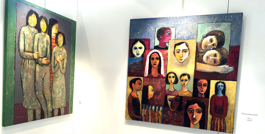 Artwork by local, regional and international artists on display at the Cairo Amman Bank art gallery until December 12 (Photo by Suzanna Goussous)
