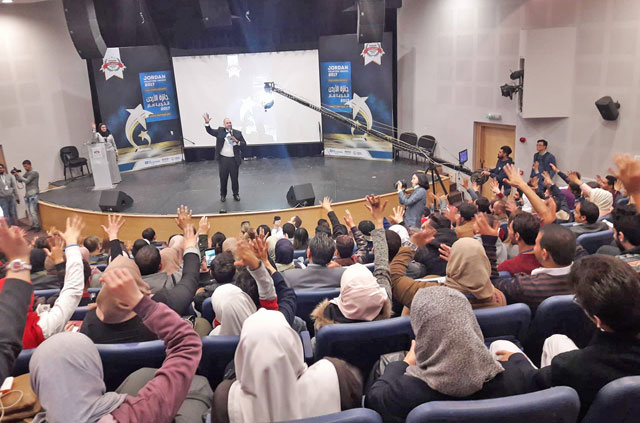 The event awarded seven volunteer initiatives at the Haya Cultural Centre on Tuesday (Photo by Camille Dupire)