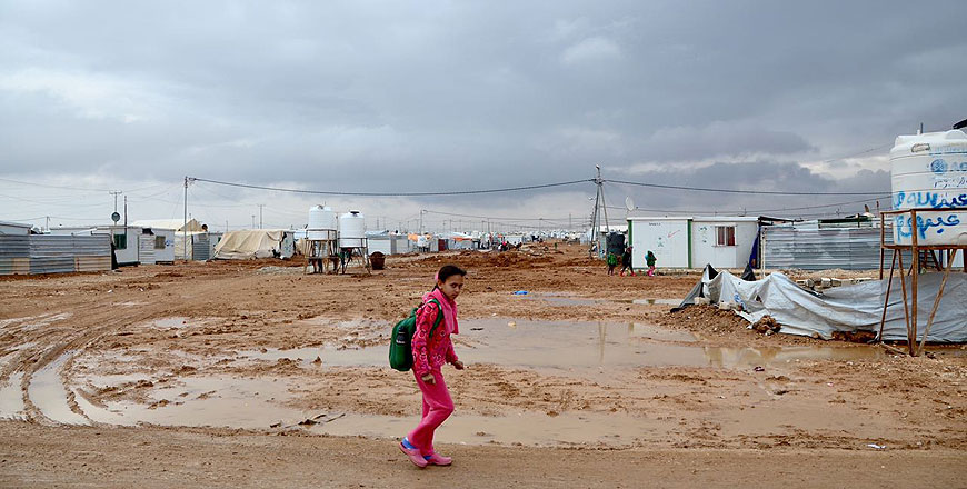 Zaatari residents say services at the camp during the harsh winter weather have improved (Photo by Muath Freij)