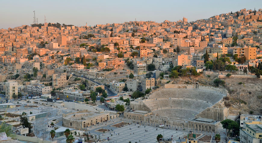 Hashemite Square in downtown Amman, one of 15 locations designated as Wi-Fi hot spots (Photo by Muath Freij)