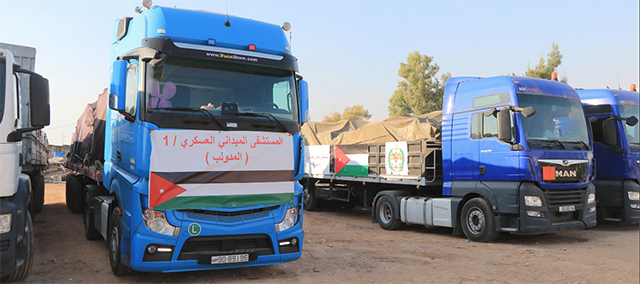 In implementation of Royal directives, the Jordanian Armed Forces-Arab Army (JAF) on Thursday sent it a field hospital to Nablus in the occupied West Bank to provide medical assistance to patients and wounded Palestinians (Photo courtesy of JAF)