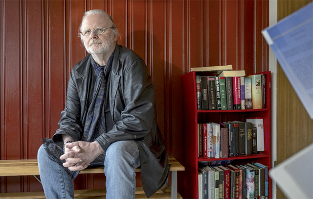 Norwegian playwright Jon Fosse poses for a photo at his home near Frekhaug, north of Bergen in Norway on October 5 (AFP photo)