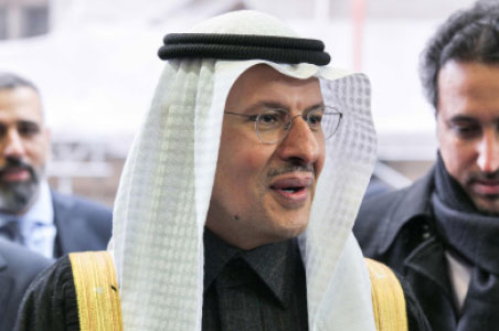 Saudi Minister of Energy Prince Abdulaziz Bin Salman Al Saud arrives for the 177th Organisation of the Petroleum Exporting Countries meeting in Vienna, Austria, on December 5, 2019 (AFP file photo)