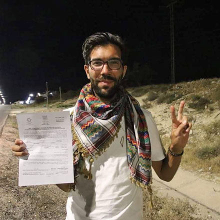 Swedish human rights activist Benjamin Ladraa was denied entry into Palestine on Thursday after a 5,000km journey to raise awareness on the Israeli apartheid (Photo courtesy of Benjamin Ladraa)