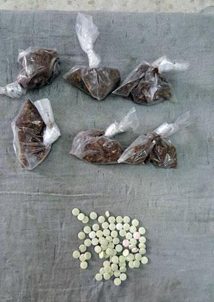 Drugs are regularly seized by the Anti-Narcotics Department, which tries to raise awareness among population about the dangers of drug use (File photo)