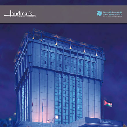 Several landmarks in Amman joined the ‘Light It Up Blue’ campaign organised by Autism Mena to commemorate the annual World Autism Awareness Day (Photo courtesy of Landmark Hotel Facebook page)
