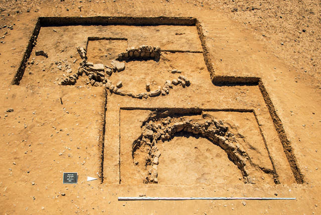 Remains of Mushash 163  building some 40 kilometres east of Amman (Photo courtesy of Karin Bartl)