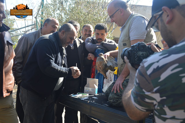 Members of the Jordan’s Outdoor Sport Association release a chukar bird into the wild on Friday (Photo courtesy of Jordan’s Outdoor Sport Association)