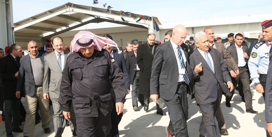 Prime Minister Abdullah Ensour tours Azraq Refugee Camp in the northeast of the Kingdom on Saturday (Petra photo)