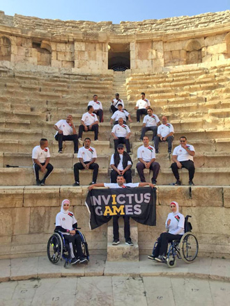 The Jordanian team poses for a group photo before departing to the 2018 Invictus Games in Sydney  (Photo courtesy of Team Jordan Invictus Games Facebook page)