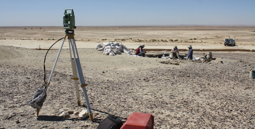 Archaeological team involved in the field work at Kharaneh site (Photo courtesy of Kharaneh IV project)