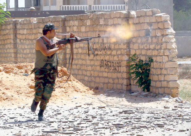Fighters loyal to the Libyan Government of National Accord in Tripoli have been battling Khalifa Haftar's forces since April last year (AFP photo)