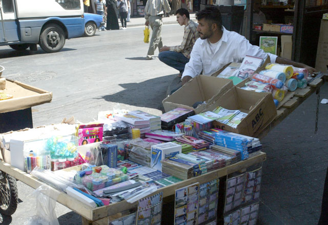 Owners of bookshops say public demand for stationery tools has been declining for a while (Petra photo)