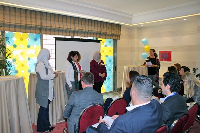 Entrepreneurs, government officials, private sector representatives and donor countries take part in a seminar on women’s entrepreneurship at the Swedish ambassador’s residence recently  (Photo courtesy of Swedish embassy)