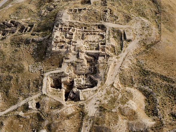 The aerial view of Tell Hisban where researchers unearthed traces of multiple empires and civilisations (Photo courtesy of Bethany Walker)