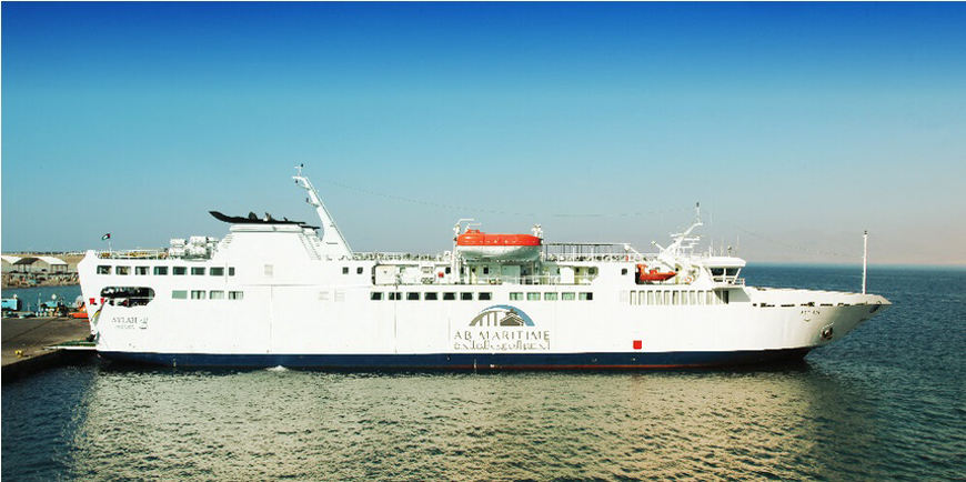 The Arab Bridge Maritime Company transport 140,000 passengers from Aqaba to Nuweiba and vice versa during the first half of 2024, compared with 107,000 passengers during the same period of 2023 (Photo courtesy of AB Maritime)