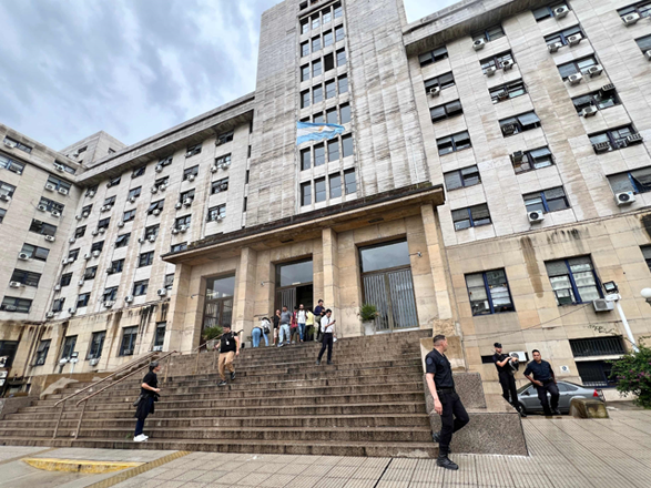 General view of the Comodoro Py Federal Court in Buenos Aires where former Argentine president Alberto Fernandez appeared on Wednesday (AFP photo)