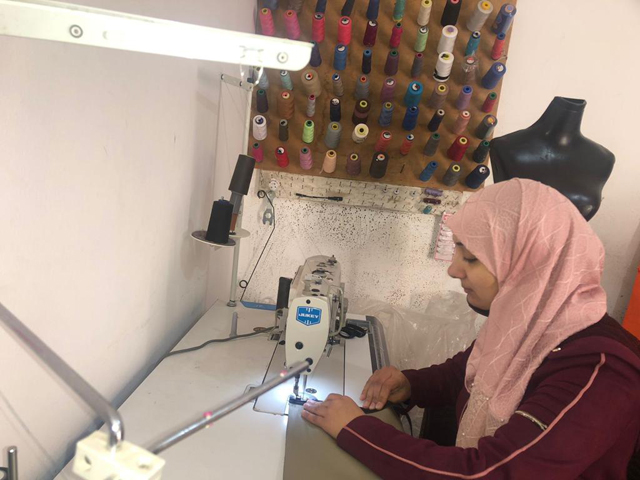 Aya, a Jordanian in her 30s, acquired the skills necessary for business sustainability and development from a CARE International-administrated training course (Photo courtesy of CARE Jordan)