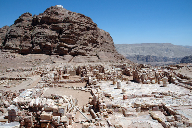 The church and the chapel of the monastic complex on the high plateau of Jabal Haroun, located close to the ancient city of Petra (Photo courtesy of Jaakko Frösén)