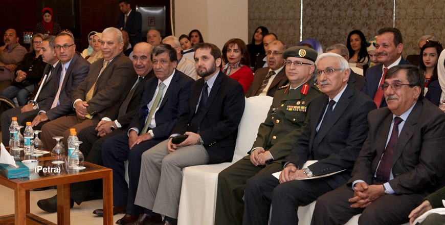 HH Prince Mired and Minster of Social Development Wajih Azaizeh attend the signing of a memorandum of understanding between the Higher Council for the Affairs of Persons with Disabilities and the Social Development Ministry in Amman on Thursday (Petra photo)