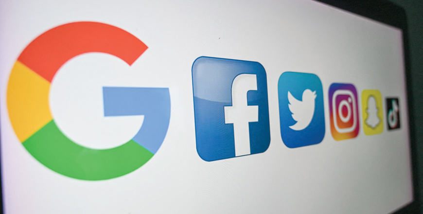 This file photo, taken on October 21, 2020, shows the logo of the multinational American Internet technology and services companies, including Facebook on a computer screen in Lille (AFP photo)
