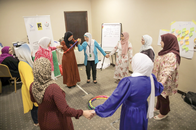 GFP will implement a series of training sessions, activities, and awareness seminars for Ministry of Youth staff and Ministry of Education teachers, youth volunteers, adolescents and mothers at youth centres and schools (Photo courtesy of GFP)