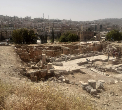 The French team is working in May 2023 in Eastern Gerasa on a building that might be a house of a rich merchant. (Photo by Saeb Rawashdeh)