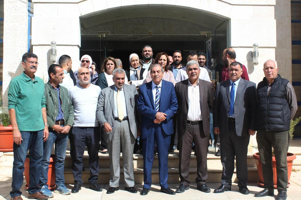 The Jordan Press Foundation (JPF), which publishes Al Rai and The Jordan Times dailies, organised a solidarity sit-in on Sunday in protest of the Israeli aggression on the Gaza Strip (Photo by Osama Aqarbeh)